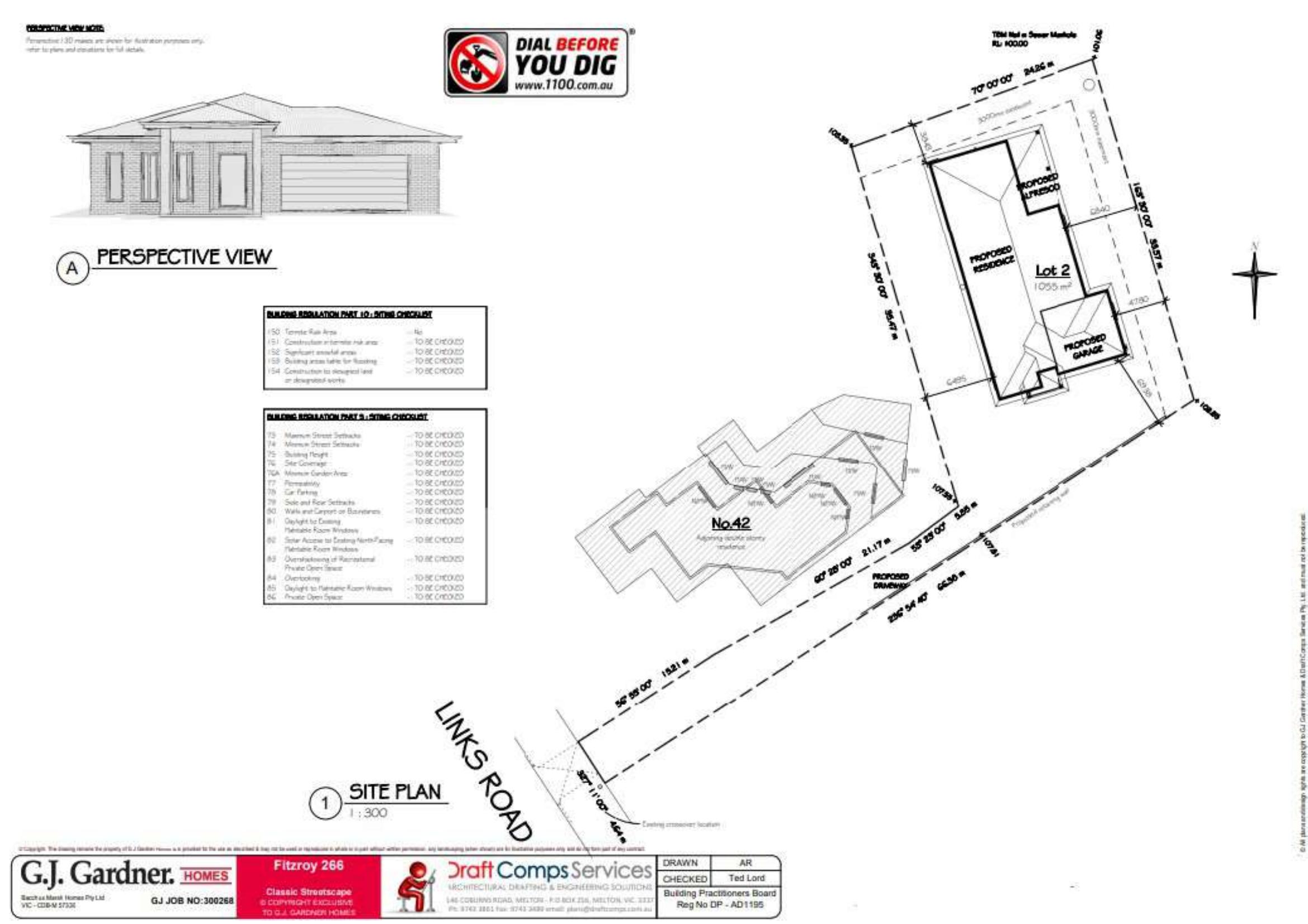 Concept design and site plan for 42a Links Rd, Darley